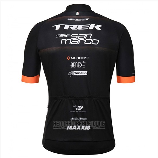 2018 Fahrradbekleidung Trek Selle San Marco Shwarz Trikot Kurzarm und Tragerhose